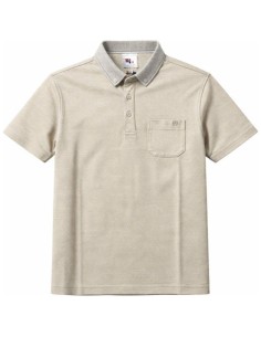 Polo Manches Courtes Nid D'abeille Poche Poitrine - Beige