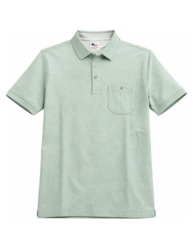 Polo Manches Courtes Nid D\'abeille Poche Poitrine - Jeans