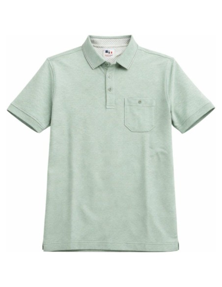 Polo Manches Courtes Nid D\'abeille Poche Poitrine - Jeans