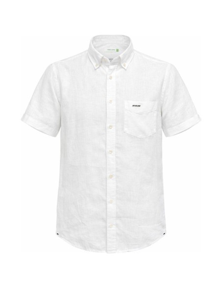 Chemise Homme Lin Blanc Mise au Green | Manches Courtes