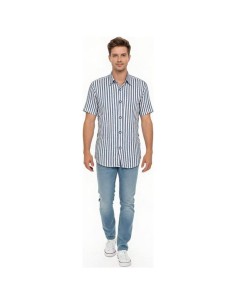 Chemise Fantaisie Homme NBX Rayures Coton MC 24410-10 2