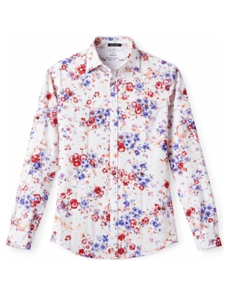 Chemise Adrien Motif Japonais Rouge - CIBLE ROUGE