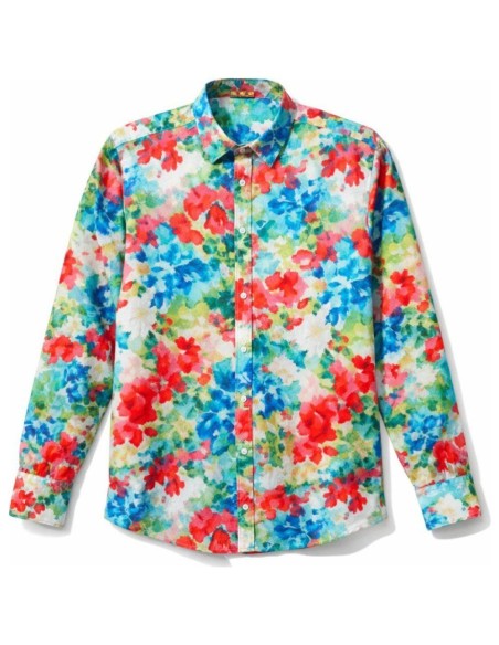 Chemise Ayrton Voile Coton Imprimé Aquarelle Homme