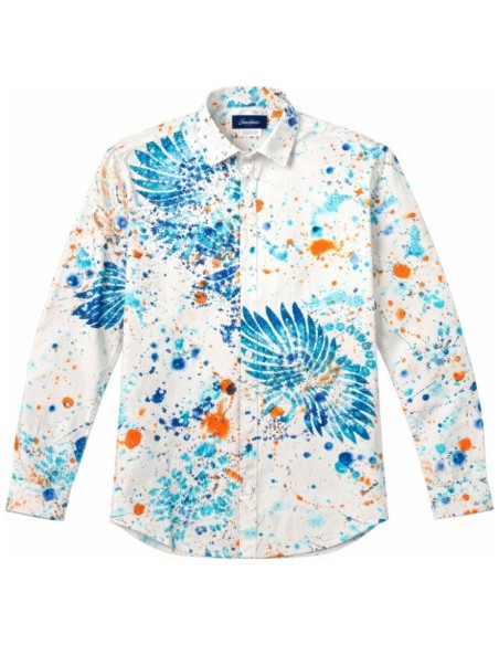 Chemise Aaron Motif Aquatique Bleu | CIBLE ROUGE