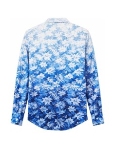 Chemise Axel Voile Imprimé Exotique Bleu – CIBLE ROUGE 2