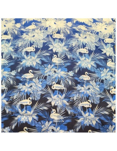 Chemise Axel Voile Imprimé Exotique Bleu – CIBLE ROUGE
