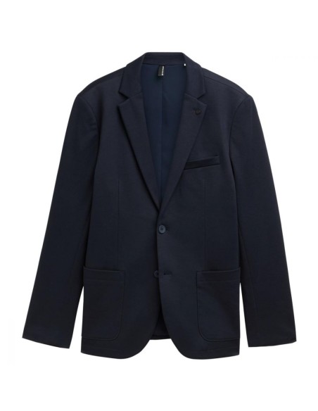 Blazer Piqué Bleu Marine Homme TOM TAILOR