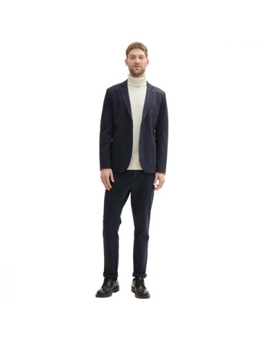 Blazer Piqué Bleu Marine Homme TOM TAILOR