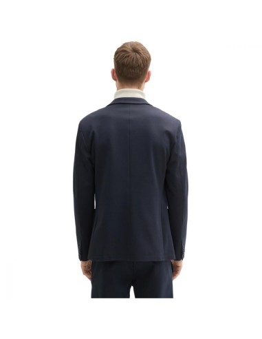 Blazer Piqué Bleu Marine Homme TOM TAILOR