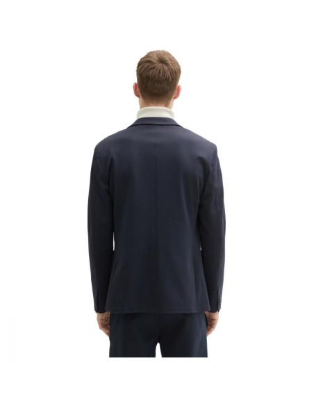 Blazer Piqué Bleu Marine Homme TOM TAILOR