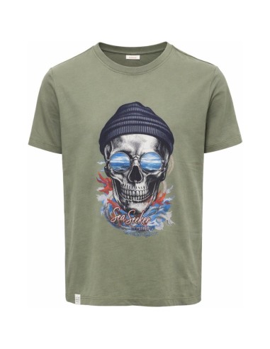 T-shirt Nautica Ts M DEELUXE – Imprimé Marin Kaki