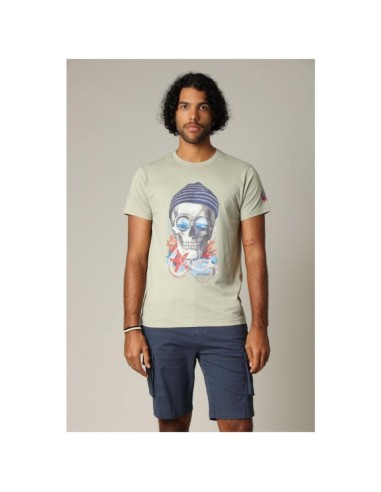 T-shirt Nautica Ts M DEELUXE – Imprimé Marin Kaki
