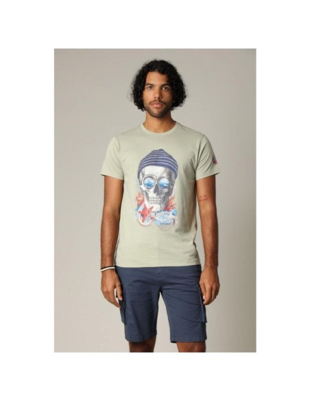 T-shirt Nautica Ts M DEELUXE – Imprimé Marin Kaki