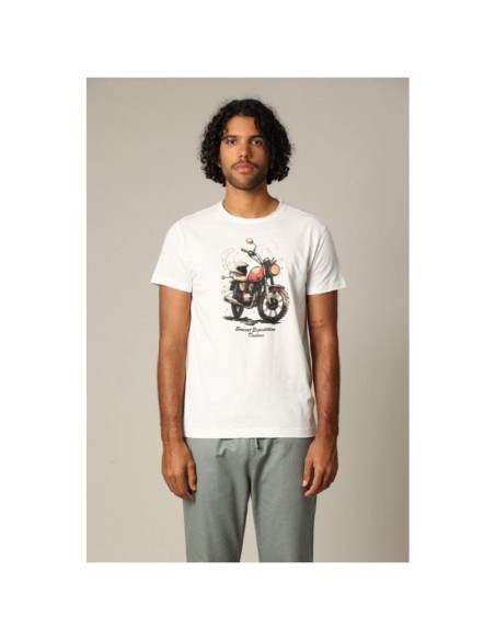 T-shirt Kinan Homme Jack&Jones | Moto Vintage Blanc