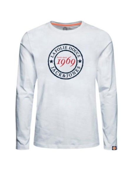 T-shirt Manches Longues Coton Bio Blanc — Jack & Jones