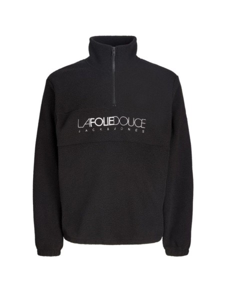 Sweat Teddy Half Zip Noir La Folie Douce — Jack & Jones