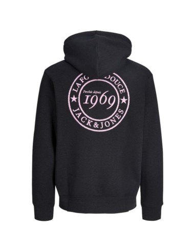 Hoodie Noir Brodé La Folie Douce — Jack & Jones