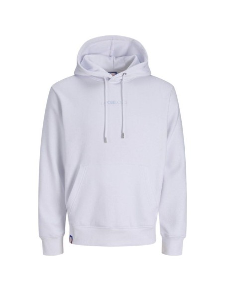 Hoodie Blanc Brodé Coton Bio — Jack & Jones