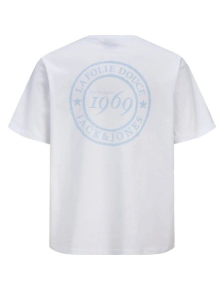 T-shirt JACK&JONES Jorfolie Haze Blanc Cassé Coton 100%