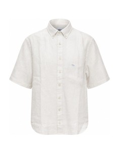 Chemise Lin Blanc Manches Courtes — Fynch Hatton