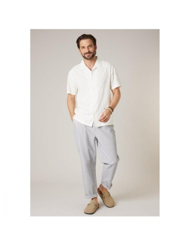 Chemise Manches Courtes Blanc Fluide — Deeluxe