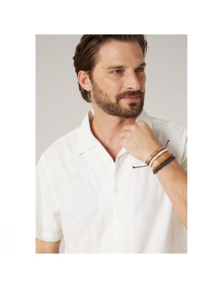 Chemise Manches Courtes Blanc Fluide — Deeluxe