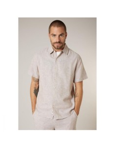 Chemise Lin Viscose Beige Homme — Deeluxe