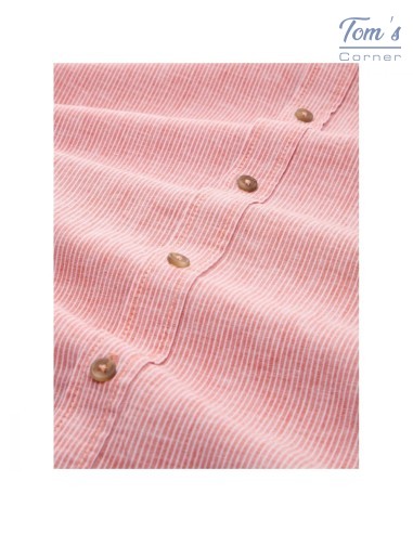 Chemise Lin-Coton Rayée Rose — TOM TAILOR