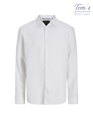 Chemise Lin Blanc Manches Longues — Jack & Jones Premium