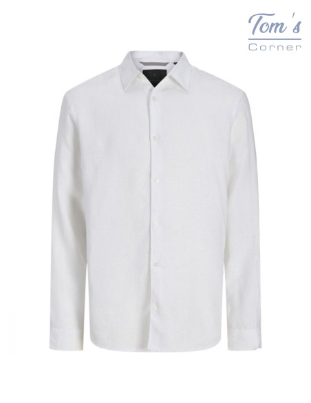 Chemise Lin Blanc Manches Longues — Jack & Jones Premium