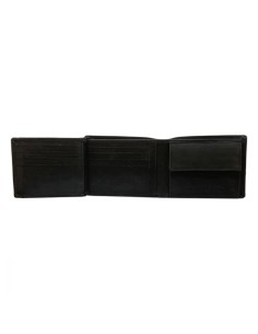 Portefeuille Homme - Modèle à deux volets - Cuir - Noir 2