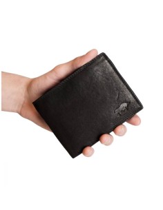 Portefeuille en cuir RFID - Fonction antidérapante - Noir 2