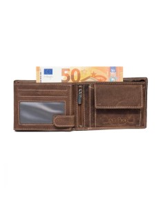 Portefeuille en cuir pour homme avec RFID - Portefeuille - Cognac