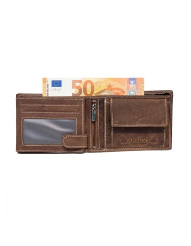 Portefeuille en cuir pour homme avec RFID - Portefeuille - Cognac