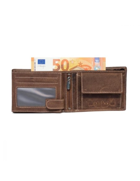 Portefeuille en cuir pour homme avec RFID - Portefeuille - Cognac