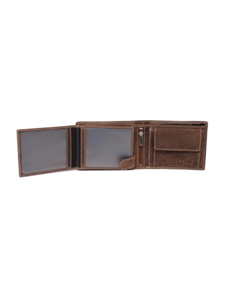Portefeuille en cuir pour homme avec RFID - Portefeuille - Cognac