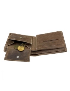 Portefeuille pour homme - Modèle Billfold - En cuir de buffle - Cognac 2