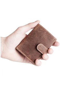 Mini portefeuille avec protecteur de carte en aluminium anti-écrémage Figuretta - Cognac 2