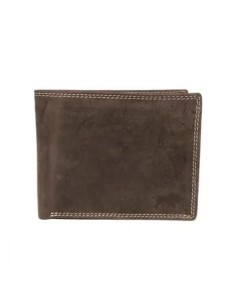 Portefeuille en cuir noir RFID - Fonction antidérapante - Brun Foncé 2