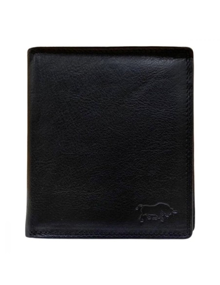 Portefeuille en cuir noir RFID - Fonction antidérapante - Noir