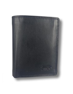 Portefeuille en cuir noir RFID - Fonction antidérapante - Noir