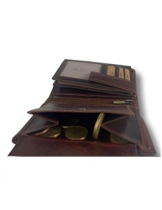 Portefeuille pour homme - cuir véritable - RFID Anti Skim - Cognac