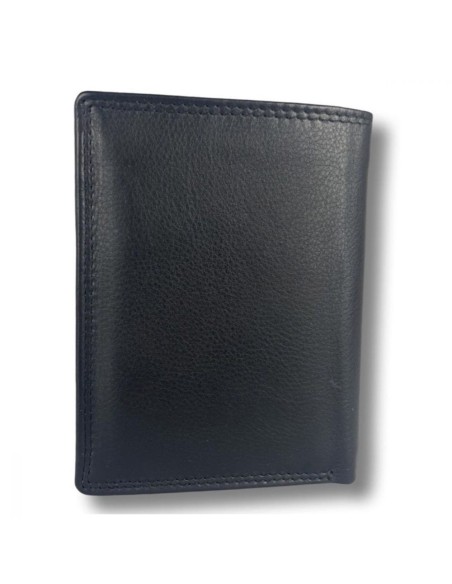 Portefeuille pour homme - cuir véritable - RFID Anti Skim - Noir